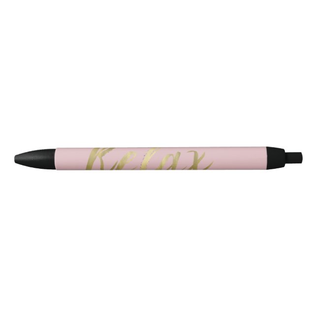 Stylo Noir La feuille d'or détendent (Devant)