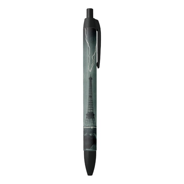 Stylo Noir La foudre frappant la Tour Eiffel (Bas (Vertical))