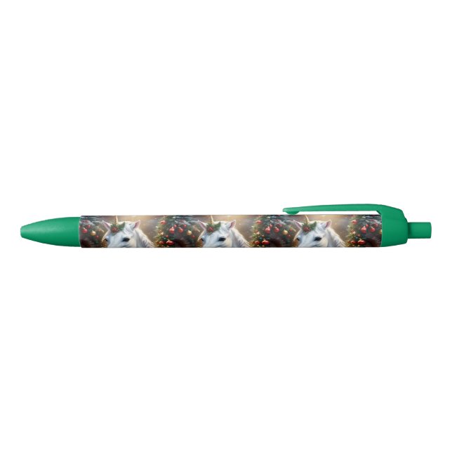 Stylo Noir « La Licorne de Noël » (Haut)