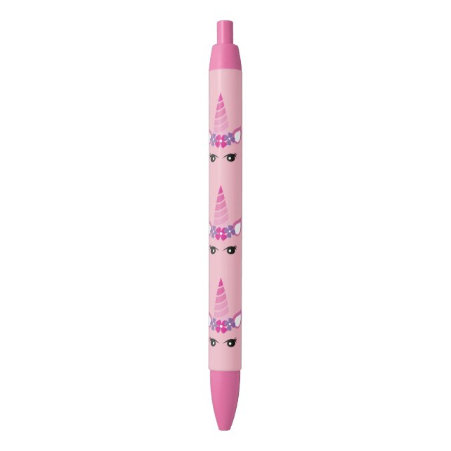 Stylo Noir La licorne rose (devant Vertical)
