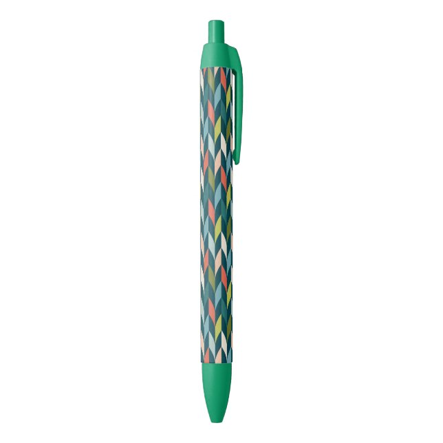 Stylo Noir La moitié du siècle Teal moderne et motif de (Bas (Vertical))