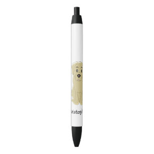 Stylo Noir Labrador jaune personnalisé