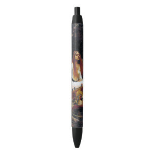 Stylo Noir Lady of Shallot sur le bateau JW Waterhouse Fine A