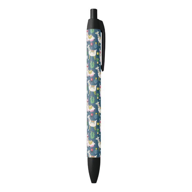 Stylo Noir Lamas dans le motif de lunettes de soleil (Bas (Vertical))