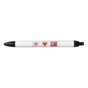 Stylo Noir L'amour pour la paix et les Carrés nord-coréens