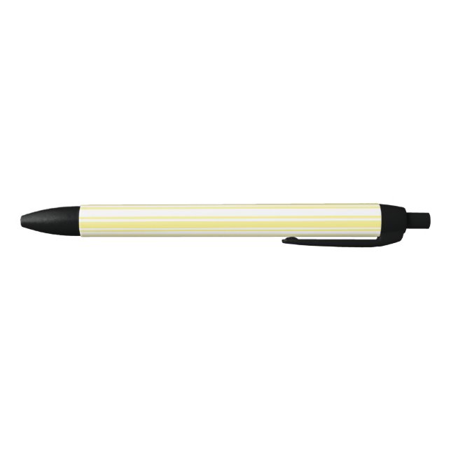 Stylo Noir Landes de bonbons jaune et blanc citron (Bas)