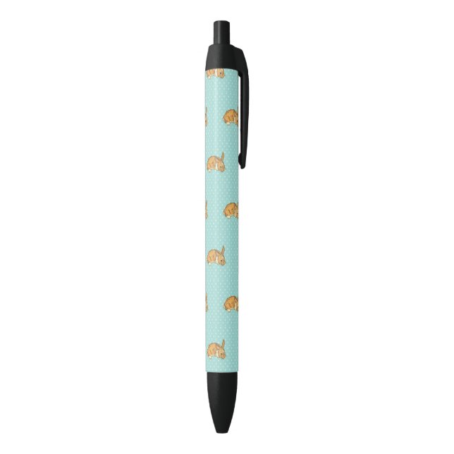 Stylo Noir lapin de bébé sur l'arrière - plan turquoise de (Bas (Vertical))