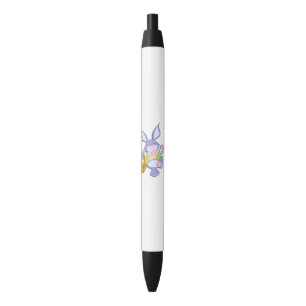 Stylo Noir Lapin de Pâques Violet Danse Lavande