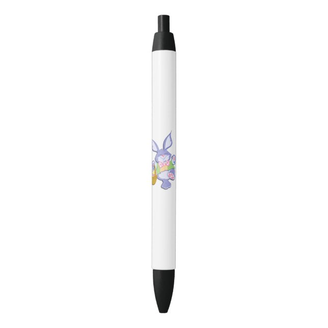 Stylo Noir Lapin de Pâques Violet Danse Lavande (devant Vertical)