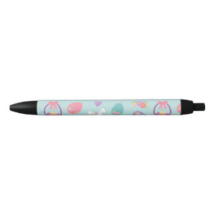 Stylo Noir Lapin Fleur Pâques Imprimer Cadeau, Vacances Pâque