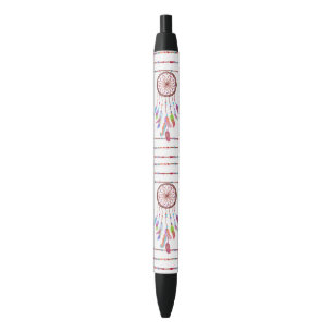 Stylo Noir L'aquarelle peinte à la main Dreamcatcher perle la