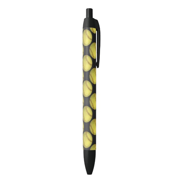 Stylo Noir Le base-ball de motif (Bas (Vertical))