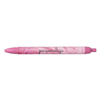 Stylo Noir le beau motif de marbre rose de texture