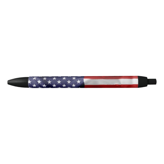Stylo Noir Le drapeau des États-Unis d'Amérique (Devant)