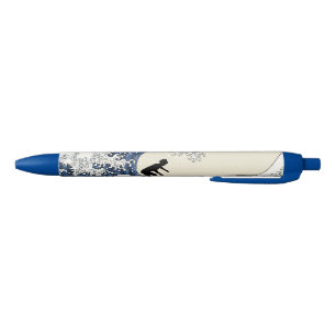 Stylo Noir Le grand surfer de Kanagawa