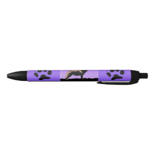 Stylo Noir Le loup hurlant au coucher du soleil - Art fauniqu