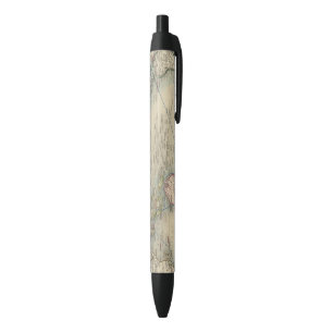 Stylo Noir Le monde sur la projection de Mercator