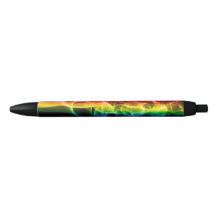 Stylo Noir Le panache d'énergie arc-en-ciel de SlipperyJoe a