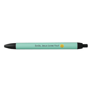 Stylo Noir Le sourire, Jésus vous aime