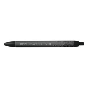 Stylo Noir Lecteurs de Parties scintillant noire Nom du monog