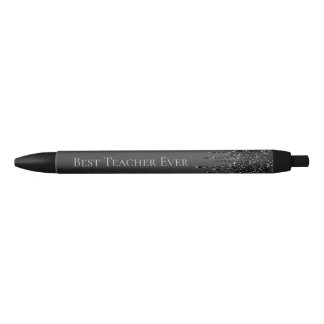 Stylo Noir Lecteurs de Parties scintillant noire Nom du monog