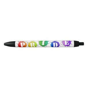 Stylo Noir L'enseigne de fierté aux couleurs de l'arc-en-ciel