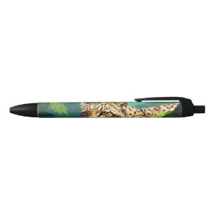 Stylo Noir Leopard réaliste dans l'art animal de la jungle