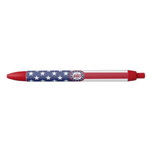 Stylo Noir Les 250 ans d'Amérique avec le drapeau des États-U