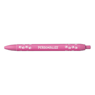 Stylo Noir Les empreintes de pattes personnalisent le modèle