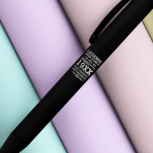 Stylo Noir Les légendes personnalisées sont nées à la date Mo