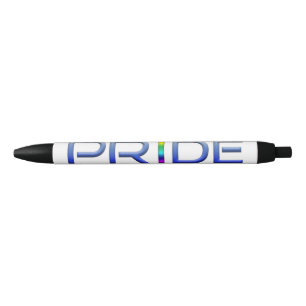 Stylo Noir Les lettres métalliques du mot de fierté de Slippe