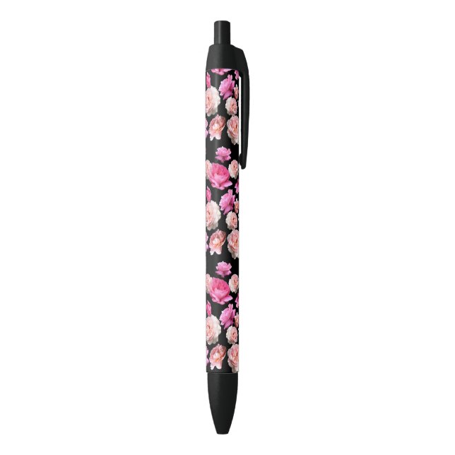 Stylo Noir Les USA ont fait aux roses roses romantiques (Bas (Vertical))