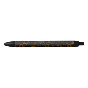 Stylo Noir L'étoile artistique de David thème Hanukkah de Sli
