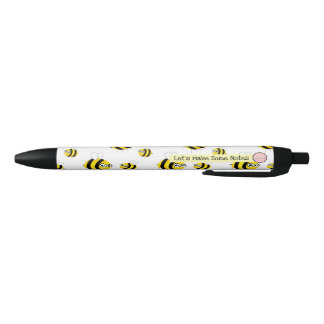 Stylo Noir Let's Make Some Notes, Cute Bumblebee Pen