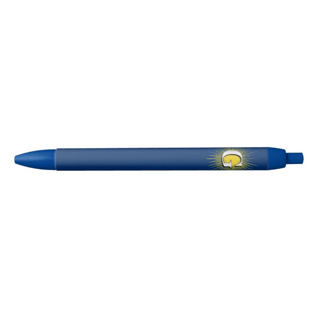 Stylo Noir Lettre G - symbole maçonnique (Devant)