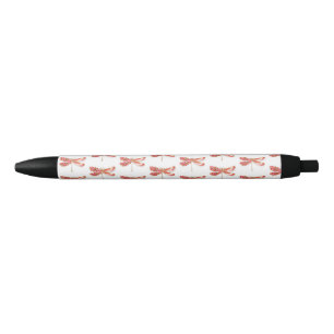 Stylo Noir libellule de fleurs avec sakura de bijoux