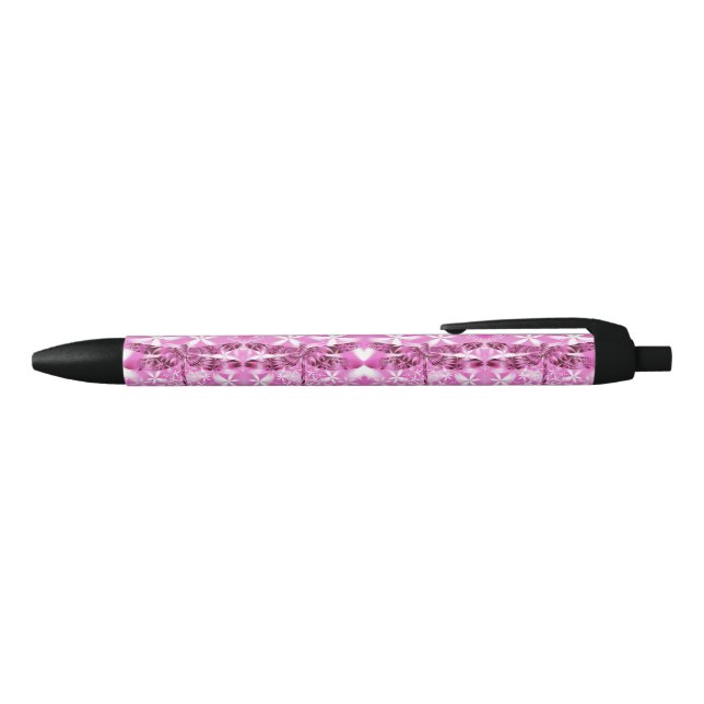 Stylo Noir Libellule rose (Haut)