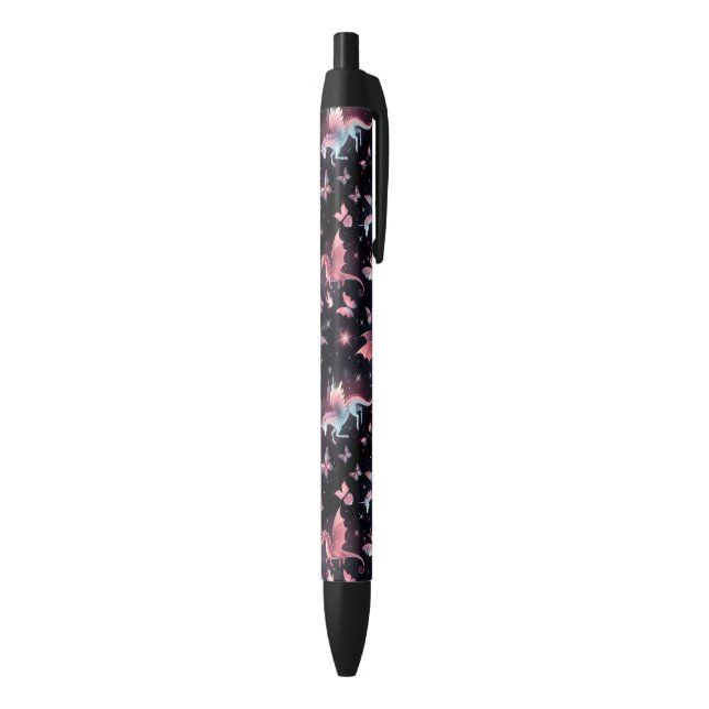 Stylo Noir Licorne Rose Dragon Mix (Bas (Vertical))