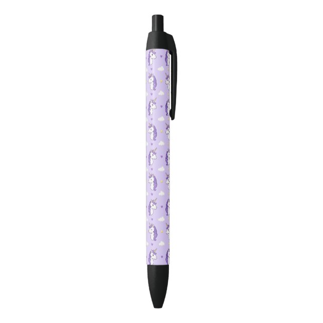 Stylo Noir Licornes (Bas (Vertical))