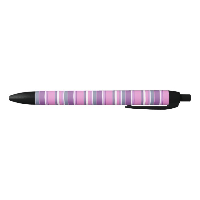 Stylo Noir Lilac rayures (Bas)