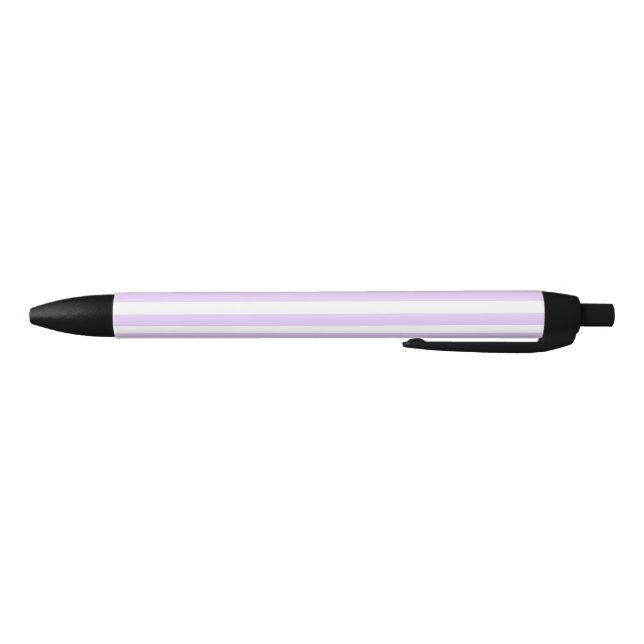 Stylo Noir Lilac violet et blanc bonbons rayures (Bas)