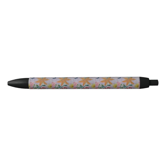 Stylo Noir Lily orange (Devant)