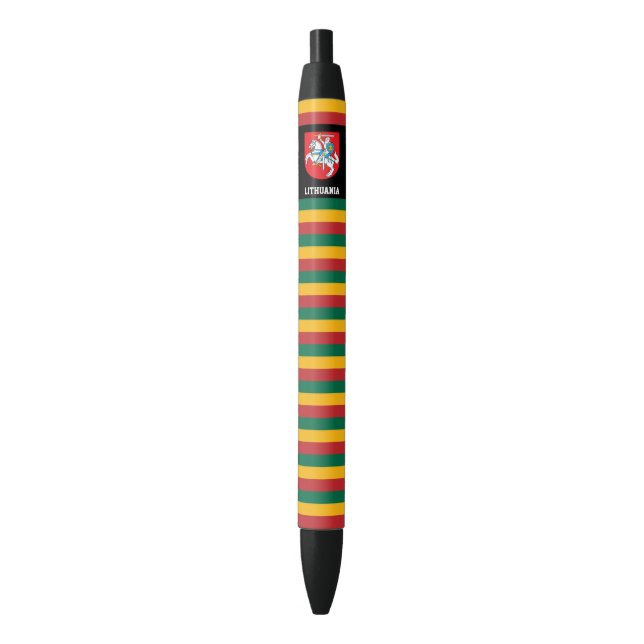 Stylo Noir Lituanie Drapeau mignon Patriotique (devant Vertical)