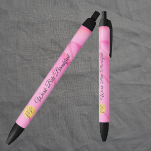 Stylo Noir Logo commercial Gradient Pink Wave Nom Promotionne