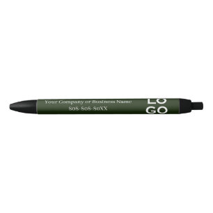 Stylo Noir Logo de société ou d'entreprise personnalisé sur f