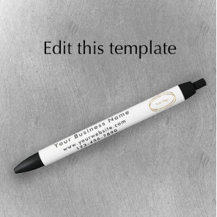 Stylo Noir Logo d'entreprise minimaliste moderne noir promoti
