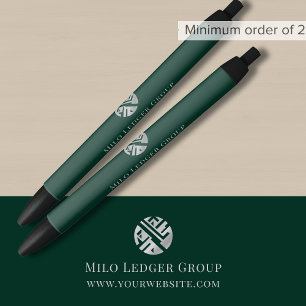 Stylo Noir Logo d'entreprise moderne promotionnel