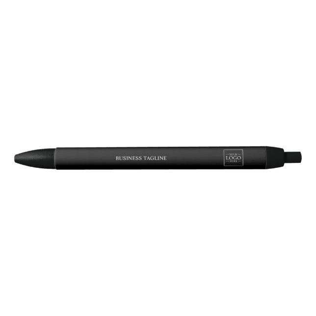Stylo Noir Logo d'entreprise personnalisé (Devant)
