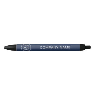 Stylo Noir Logo d'entreprise personnalisé Marine bleue