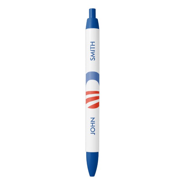 Stylo Noir Logo personnalisé Obama-Biden (devant Vertical)